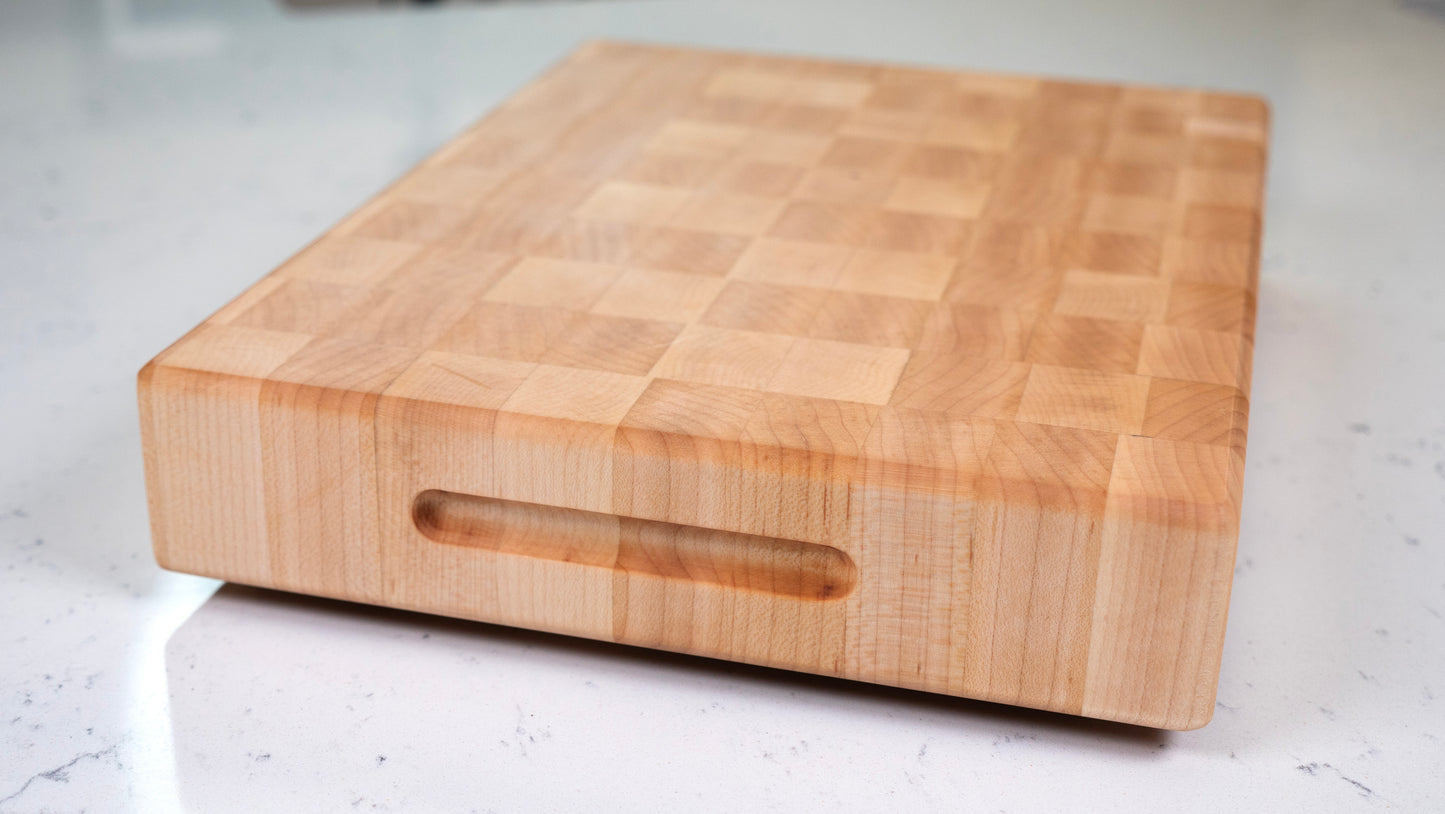 Maple End Grain Cutting Board 2" Thick