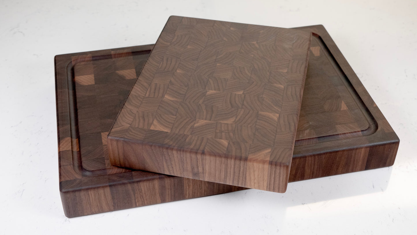 Walnut End Grain Cutting Board 2" Thick