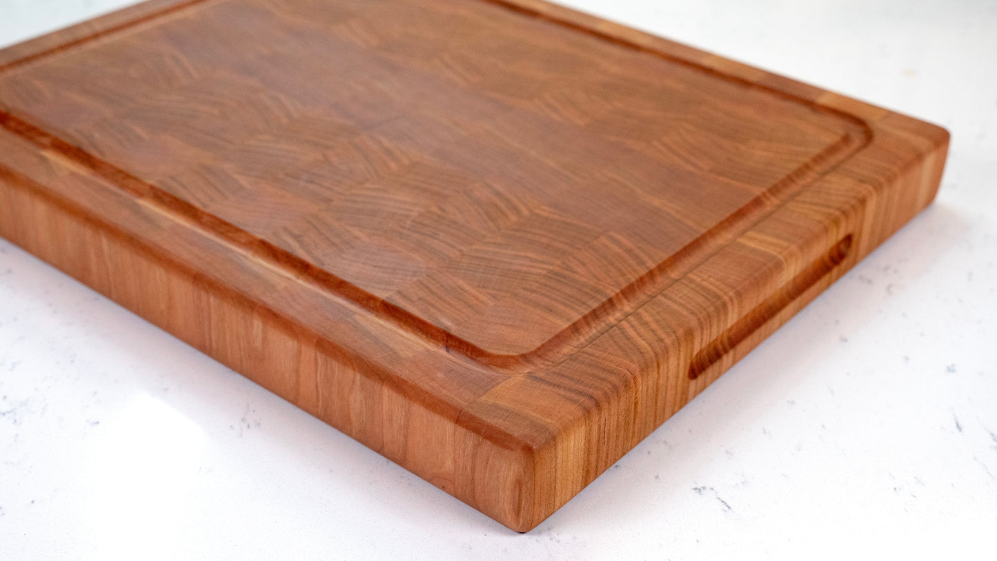 Cherry End Grain Cutting Board 2" Thick