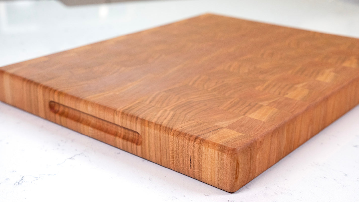 Cherry End Grain Cutting Board 2" Thick
